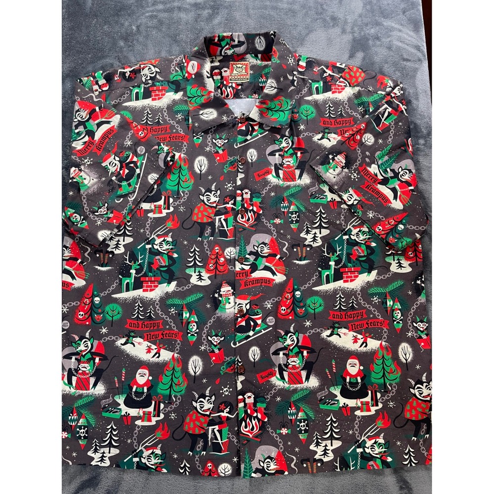 Jeff Granito Merry Krampus Shirt Mens 2XL Black Holiday Horror Limited Edition